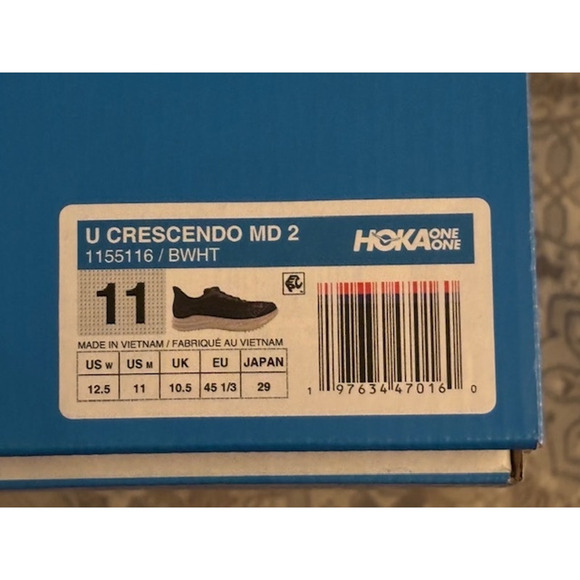 HOKA Crescendo 2 Mid Distance Track and Field Spikes Size M 7 W 8.5 Black New - Picture 4 of 7